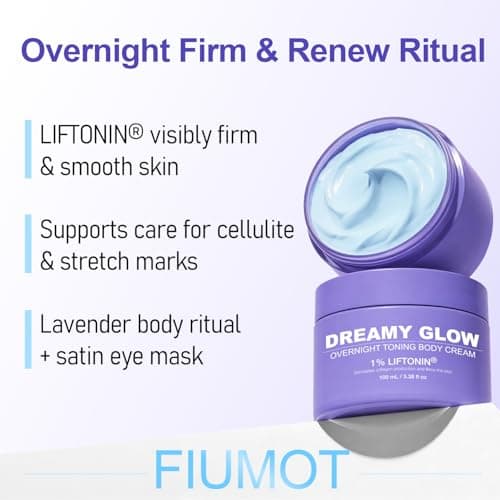 Dreamy Glow Overnight Toning Whip Cream – LIFTONIN® Anti-Cellulite & Get Body Firming Cream with Satin Eye Mask, Smooths Belly, Thighs & Booty 3.38 fl oz - Thumbnail 2