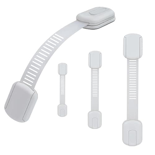 Vkania Child Proof Cabinet Locks - Cabinet Locks Baby Proofing with 3M Adhesives for Refrigerator, Oven, Cupboards, Toilet Seat - Adjustable,Easy Installation,No Drilling (4 Pack) - Image 1