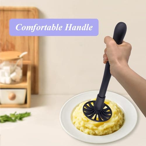 Potato Masher, Foldable Nylon Mashed Potato Masher for Non-Stick Cookware, Non-Scratch Food Masher Kitchen Tool and Gadgets, Smasher Kitchen Utensils for Potato, Bean, Vegetable, Fruit, Avocado - Thumbnail 4