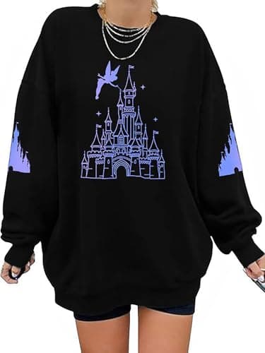 AMWIPE Magical Sweatshirts for Women Oversized Vacation Tees Girls Graphic Long Sleeve Tops - Image 1