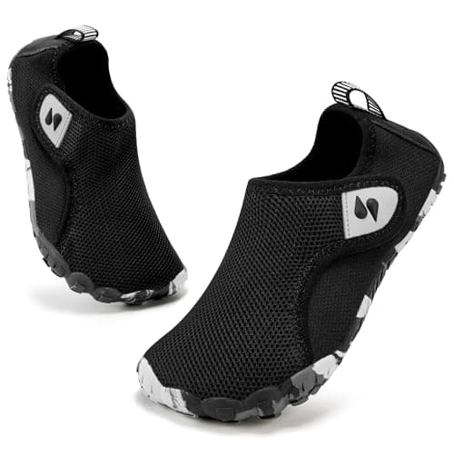 Stelle Toddler Water Shoes for Kids Girls Boys Swim Beach Hiking Pool Camping Essentials Non-Slip Barefoots（Black，1ML） - Image 1