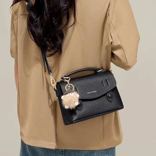 CinvaiKrose Crossbody Bags For Women, Leather Handbags For Women, For Two Carrying Styles With Charms - Thumbnail 2