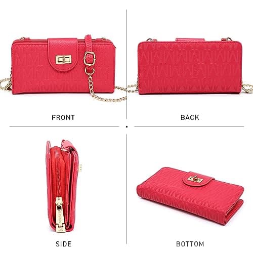 MKP COLLECTION Women Fashion Small Crossbody Shoulder Bag Cell Phone Zip Wallet Purse and Handbags Clutch Credit Card Holder with Chain Strap - Thumbnail 6