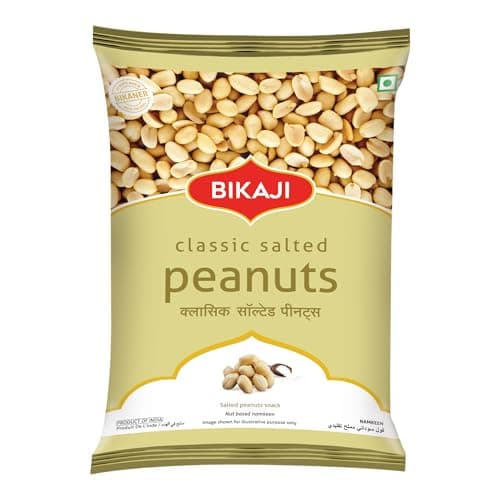 Bikaji Classic Salted Peanuts 7.05 oz (200g), Bite-Sized Indian Snack, Crunchy and Salty, Party Mix, Bar Snacks, Anytime Munching, Vegetarian, Ready-to-Eat - Image 1