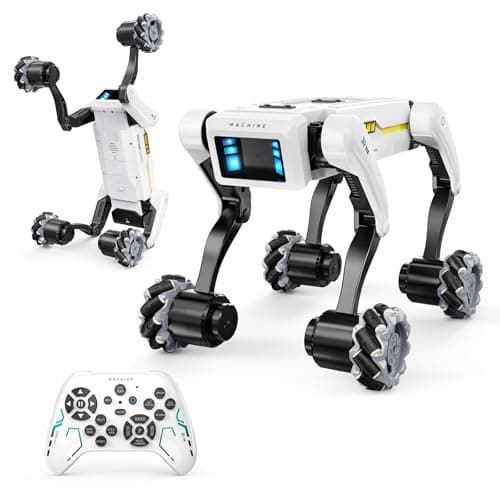 Smart Robot Dog with Wheels, 30+ Bionic Actions, Voice & Remote Control, Programmable Moves, Rechargeable Battery, All-Terrain Stunt Pet Toy for Kids - Image 1