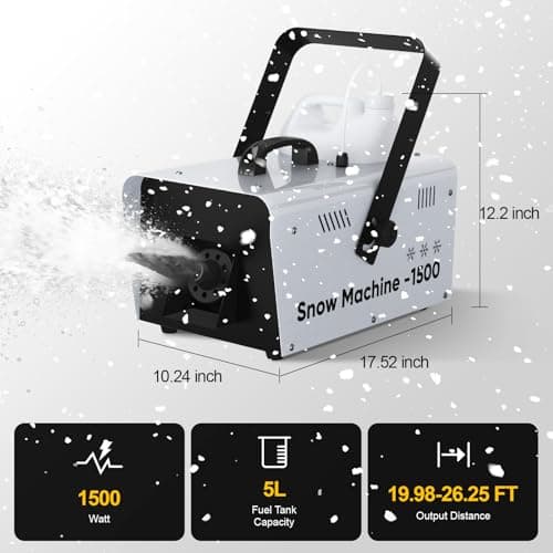 Snow Machine,1500W Snow Maker With Remote Control for Indoor Outdoor - Thumbnail 3