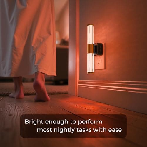 L LOHAS LED Night Lights Plug into Wall, RGB Color Changing Night Light for kids, Acrylic Rotating Nightlight Dimmable with Light Sensor, for Bedroom Bathroom Hallway Children Christmas Party, 1 Pack - Thumbnail 6