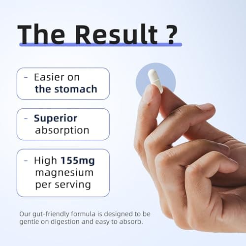 iMATCHME Magnesium Glycinate 850mg Capsules with L-Theanine, Chamomile & GABA for Sleep, Calmness, Muscle, Bone Health & Immune Support, Magnesium for Women and Men, Vegan, High-Absorption, 120 Count - Thumbnail 4