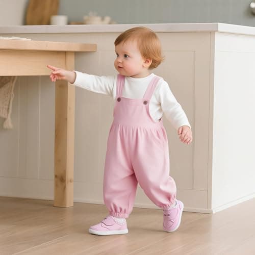 STQ KIDS Toddler Wide Toe Box Shoes Barefoot Shoe Girls Kids Walking Girl Sneakers Non-Slip Lightweight Comfortable First Walking Tennis Outdoor Activities Water Pink Little Kid Size 11 - Thumbnail 2