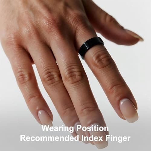 Victormont Vic Ring, Ultra-Light Titanium Smart Ring, 7-Day Battery Life, Fitness/Sleep/Stress Tracker for Women & Men, No APP Subscription Fees, IP68 Waterproof, iOS & Android Compatible (Black, 11) - Thumbnail 3