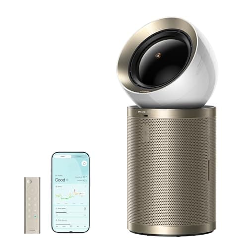 Dreame Smart Air Purifier PM10 for Home Large Room, Cleans 7,534 ft² in One Hour with 4 Filters, Dual-way Air Oulets, Al Tracking, Air Quality Monitor with 7 Sensors, 2-in-1 Purifier & Fan, Gold - Image 1