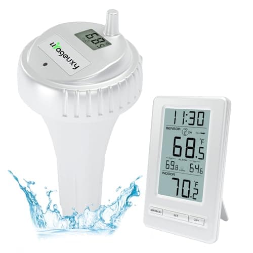 Urageuxy Wireless Digital Pool Thermometer, 328ft Remote Floating Thermometer with Backlit Display for Pool, Hot Tub, Spa and Cold Plunge - Image 1