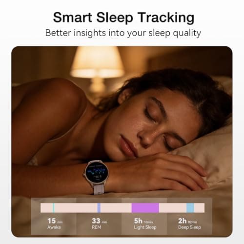 Fitpolo Smart Watch for Women, 1.27” HD Touchscreen, Bluetooth Call & Answer, IP68 Waterproof, 105+ Sports Modes, Fitness Tracker with Heart Rate/SpO2/Sleep Monitor, Smartwatch Gift for Wife - Pink - Thumbnail 5