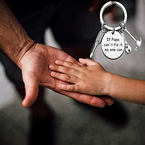 Ediseng Dad Christmas Gifts from Daughter Wife,Custom Keychain for Father,Personalized Stocking Stuffer for Dad/Husband/Stepdad,Funny Keychain with Hammer,Wrench and Screwdriver - Thumbnail 3