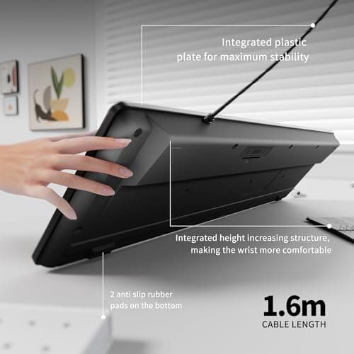 MIKUSO Wired Computers Keyboard with Cover Comfortable Hand Feel,Laser Engraved Characters,12 Multimedia Keys USB Interface Suitable for Laptop PC,Full Size 104 Keyboards, Plug and Play, Office - Thumbnail 6