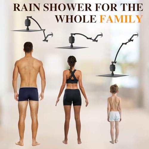 Vapralis Rain Shower Head with 20-Stage Shower Filter, High Pressure Filtered Showerhead with Adjustable Extension Arm for Removing Chlorine and Harmful Substances(10 Inch, Matte Black) - Thumbnail 5
