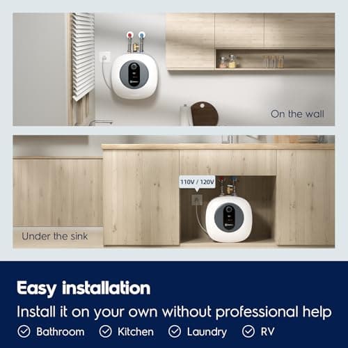 Electrolux Mini Tank Water Heater Electric 2026 Early Release, 4 Gallon On-Demand Under-Sink Instant Small Hot Water Heater Wall or Floor Mounted - Thumbnail 3