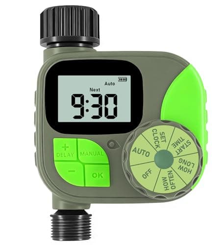 Sprinkler Timer for Garden Hose - Irrigation Timer for Outdoor Faucet, Automatic Programmable Watering Irrigation with Rain Delay/Manual Mode, Watering System Drip Irrigation for Yard Lawn Pool - Image 1