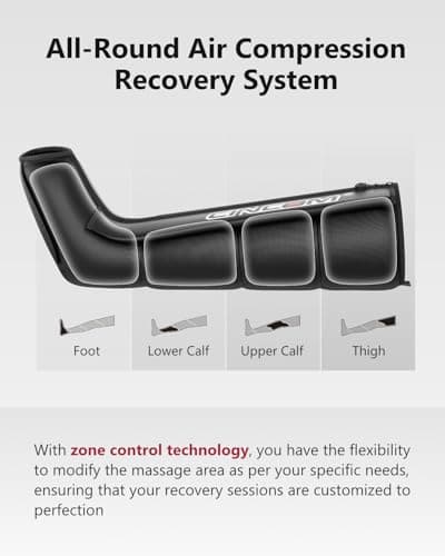 CINCOM Cordless Leg Recovery System with Dynamic Compression Massage Technology - 3 Different Sizes for Everyone(Medium) - Thumbnail 4