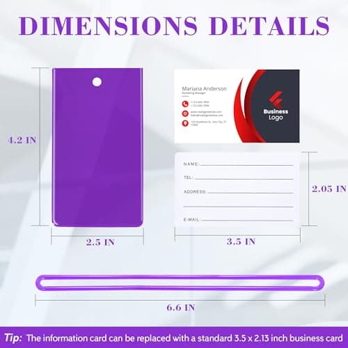 50 Pack Luggage Tags for Suitcases, Airplane Travel Essentials for Flying, International Travel Must Haves, and Luggage Accessories by Sodsay - Thumbnail 6