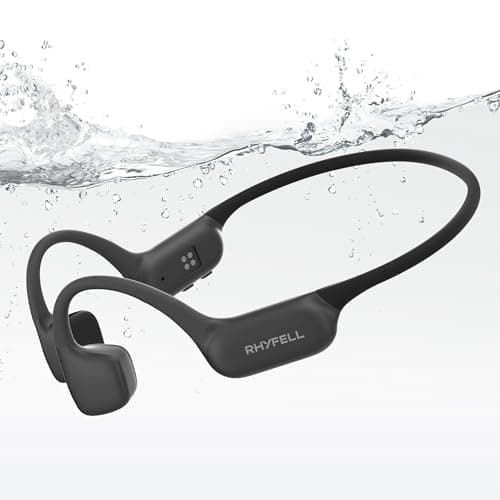 Rhyfell Swimming Headphones, Bone Conduction Headphones with Built-in 32GB MP3 Player, 10H Battery Life, Bluetooth 6.0, IP68 Waterproof Open Ear Sport Headphones for Swimming, Running, Surfing - Image 1
