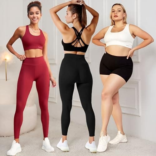 BaseTry High Impact Sports Bra for Women - Padded Seamless Support Bra for Yoga Gym Workout Fitness -High Support Running Bra (US, Alpha, X-Large, Regular, Regular, Wine) - Thumbnail 4