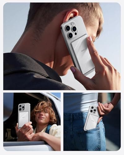 Kuulaa Magnetic Power Bank 5000mAh 0.27'' Ultra Slim Portable Charger Magsafe Battery Pack for iPhone Air/16 Pro Max/15/14/13/12 Mini, White - Thumbnail 6