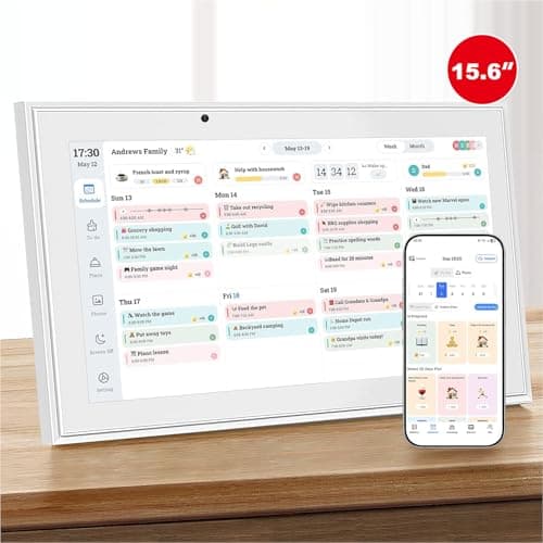 Digital Calendar, 15.6 Inch Wall Planner Electronic Calendar&Chore Chart,1080P Full HD Interactive Touchscreen Smart Touchscreen Interactive Display for Family Schedules – Wall Mount Included, Great for Organizing Your 2025-2026 White - Image 1