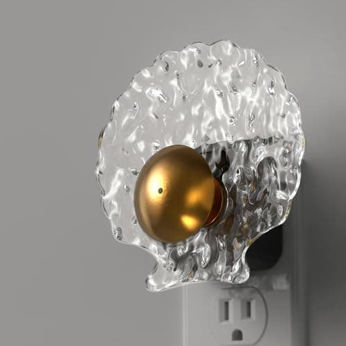 L LOHAS LED Shell Night Light, Night Lights Plug into Wall, Dimmable Nightlights Plug in with Light Sensor, 0-100LM, 3000K Soft White, LED Nightlights for Hallway Bedroom Stairway,1 Pack - Image 1