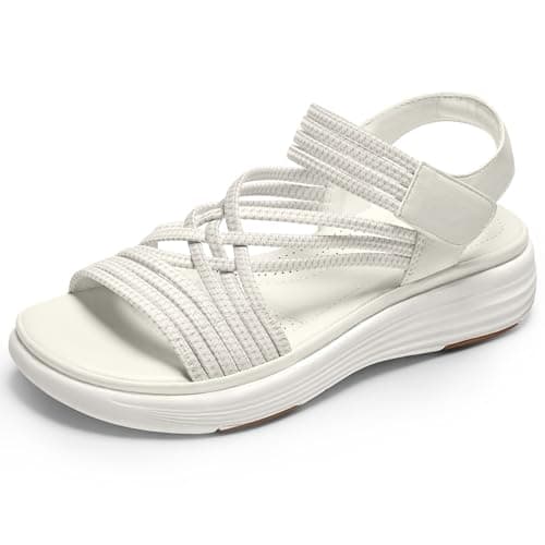 Vilanva Women's Comfortable Walking Sandals (White Size 11) - Image 1