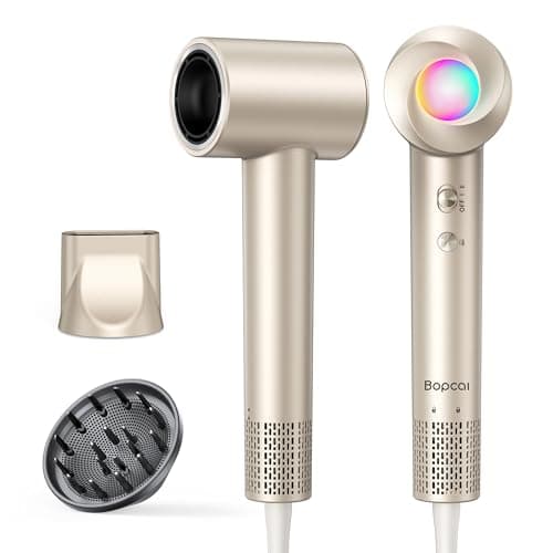 Hair Dryer Ionic with Diffuser - 160,000 RPM Professional High-Speed Blow Dryer, 500M Negative Ions Fast Drying for Women, Lightweight, Low Noise Dryer for Curly or Straight Hair - Image 1