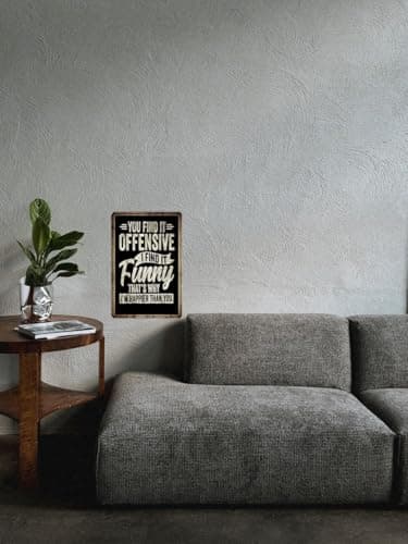 Carastora Men's Vintage Humor Slogan - Funny Sarcastic Metal Wall Decor for Bar, Man Den, Garage or Bathroom - Tin with Attitude, 8x12 Inch - Thumbnail 3