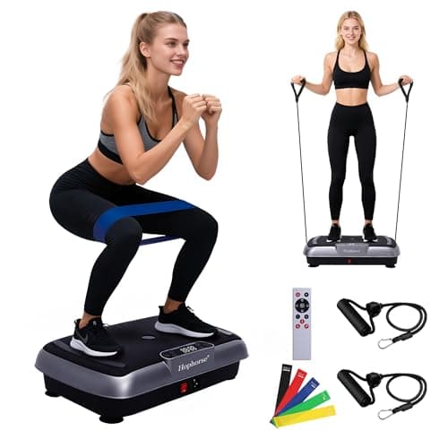 Vibration Plate Machine,180 Speeds Shake Plate for Lymphatic Drainage Weight Loss, Vibrating Fitness Platform 460LB Capacity Whole Body Workout with Bluetooth Home Exercise Gym Equipment for Women Men - Image 1