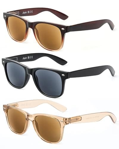 LADEESSE 3 Pack Reading Sunglasses for Women, UV400 Sun Readers Glasses Spring Hinge Outdoor Sunglasses-100(Not bifocal) - Image 1