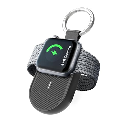 XJPOEFY Portable Charger for Apple Watch,Built-in USB C Wireless iWatch Charger with 1200mAh,Compact Keychain Travel Essential,Magnetic Fast Charging for 11/10/9/8/7/6/5/4/3/2/1/SE/Ultra 3/2/Ultra - Image 1