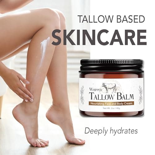 ANGELYCIA Beef Tallow for Skin | 100% Grass Fed Handmade Tallow Face Moisturizer | Face & Body | Whipped Moisturizer | 100% Natural Tallow Balm | No Parabens | Sensitive & Dry Skin, Eczema, Psoriasis - Thumbnail 5