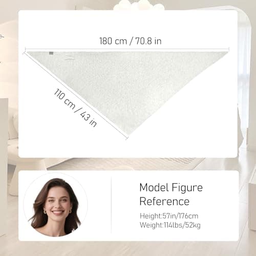 X-KIDS Pashmina Wraps for Women Poncho Shawls for Evening Dresses Top Casual Knitted Triangle Cashmere Scarf for Fall Winter - Thumbnail 6