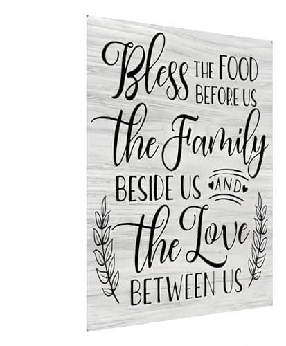 Carastora Vintage Metal Tin Sign - Thanksgiving Food and Family Decor, for Shelf or Counter, Farmhouse Style Gift for Mom or Grandma, 12x8 Inch - Image 1