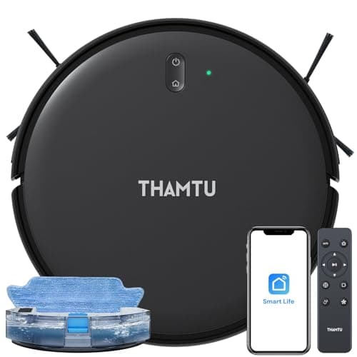 Thamtu Robot Vacuum and Mop Combo, Slim 2-in-1 Vacuum Robotic with Strong Suction, Auto-Charging, Scheduling, Smart Robot Vacuum Cleaner Ideal for Pet Hair, Hard Floors & Low-Pile Carpets - Image 1