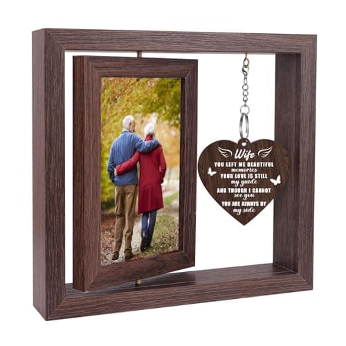 Boiveco Memorial Gifts for Loss of Wife, Sympathy Gift for Loss of Wife Memorial Picture Frame, In Memory of Wife Grief Remembrance Bereavement Gifts for Loss of Wife, Display Two 4x6 Photos - Image 1