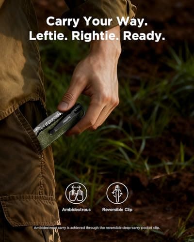 ZestMax Folding Pocket Knife, 2.99" Damascus Blade Micarta Handle Sharp Cool Small EDC Pocket Knives with Clip for Men Women Camping Hiking Survival Outdoor Mini 3080MG (Green) - Thumbnail 4