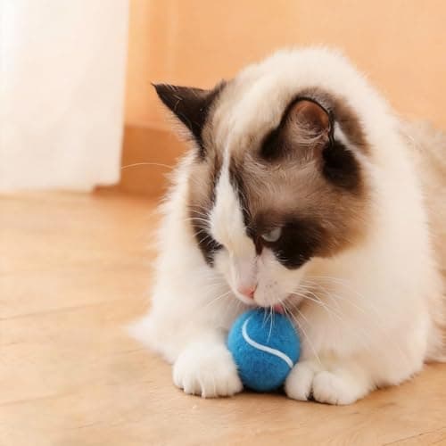 AQPU 3-Pack Tennis Ball Dog Toys with Squeaker, Interactive Fetch Play for Pets 40 lbs and Over ，Training Balls for Indoor & Outdoor Exercise, 3.28-inch (Bule, 18PCS)