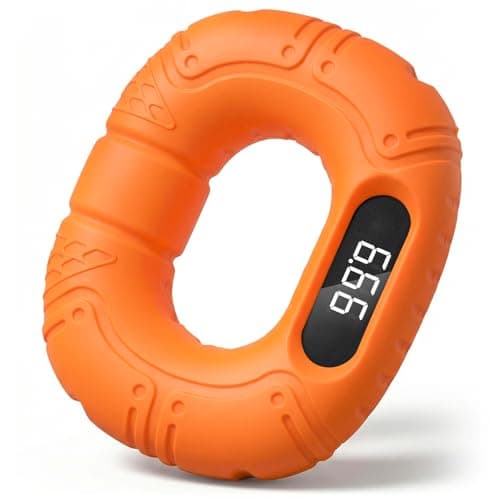 TikTok Scrolling Ring & Bluetooth Page Turner - 20lb Grip Strength Trainer Hand Gripper, Hand Strengthening Devices, Portable Gym & Therapy Accessories,Orange - Image 1