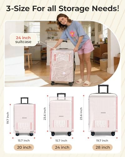 BAGSMART Vacuum Bags for Travel with Rechargeable Air Pump, Portable Space Saver Bags for Travel & Home, Vacuum Compression Seal Bag for Clothing, Blanket, 12 Pack Pink - Thumbnail 3