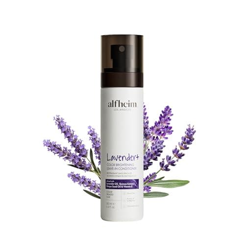 ALFHEIM Lavender+ Purple Leave-In Spray for Blonde, Silver & Color-Treated Hair – Anti-Brass Toning, Detangling & Heat Protection – with Quinoa Extract & Vitamin E – Sulfate Free – 5.4 oz / 160 ml