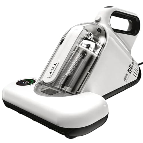 TER Mattress Vacuum Cleaner, Smart Dust Sensor, HEPA Filter, 16Kpa Strong Suction & 35000 RPM Tapping, 131°F Heat, 5-in-1 Deep Cleaning Bed Mattress Vacuum with UV for Bed/Couch/Pet Hair (Corded) - Image 1