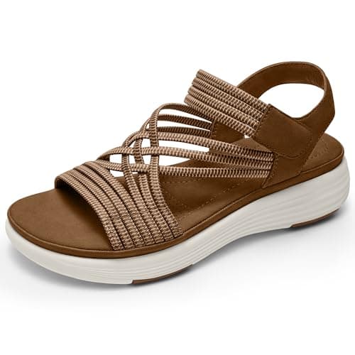 Vilanva Women's Comfortable Walking Sandals (Dark Brown Size 6) - Image 1