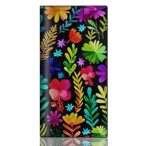 CASMONAL Checkbook Covers for Personal Checkbook, PU Leather Check Book Covers for Women & Men – Fashionable Print Design - Image 1