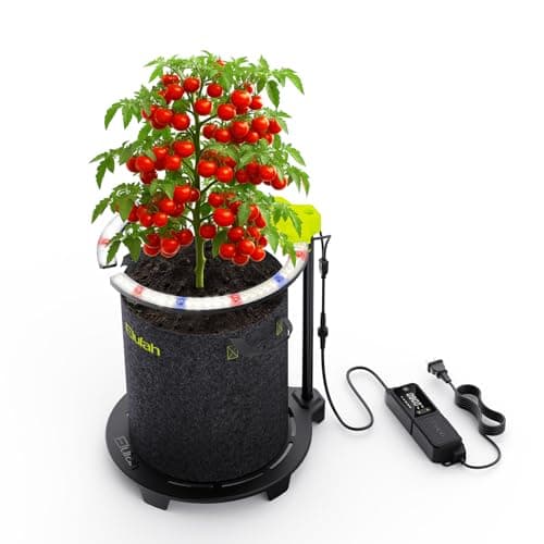 Elufah Saturn240 Under Canopy LED Grow Light, 24W Full Spectrum Grow Lights for indoor plant Seeding/Veg/Bloom Stage, Adjustable Height 12‘’-22‘’, 3-in-1Controller Plant Lamp for Grow Tent, Greenhouse - Image 1