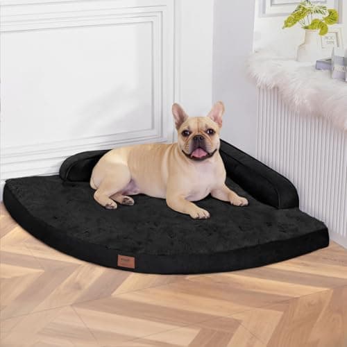 MEKIY Large Orthopedic Dog Bed with Sides Big Dog Beds with Removable Washable Cover Non-Slip Waterproof Pet Bed for Medium Large Dogs - Black L - Image 1